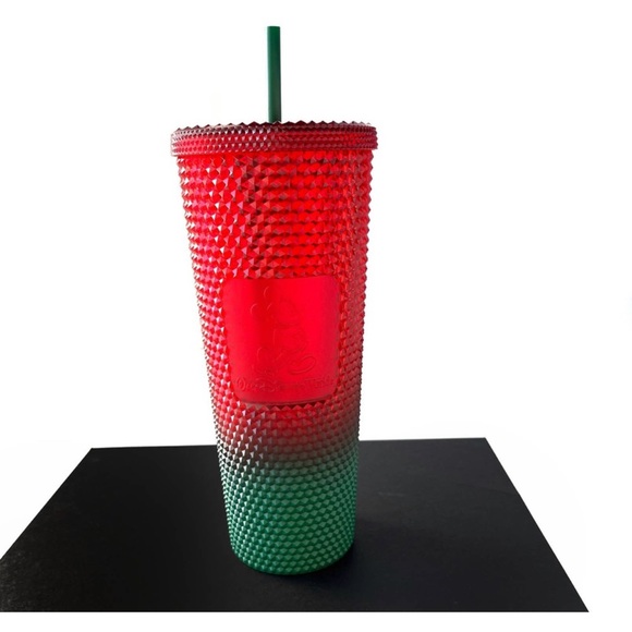 New in box Disney Starbucks Christmas Tumbler Parks Mickey Mouse cup&straw Ombré - Picture 2 of 9